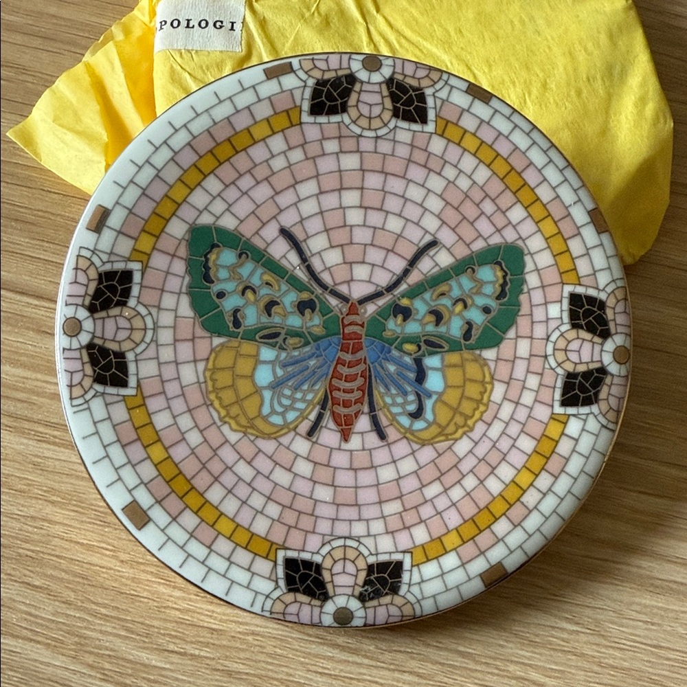 The Bistro Tile Stoneware Coaster: Garden Edition - Butterfly Print - Picture 2 of 3